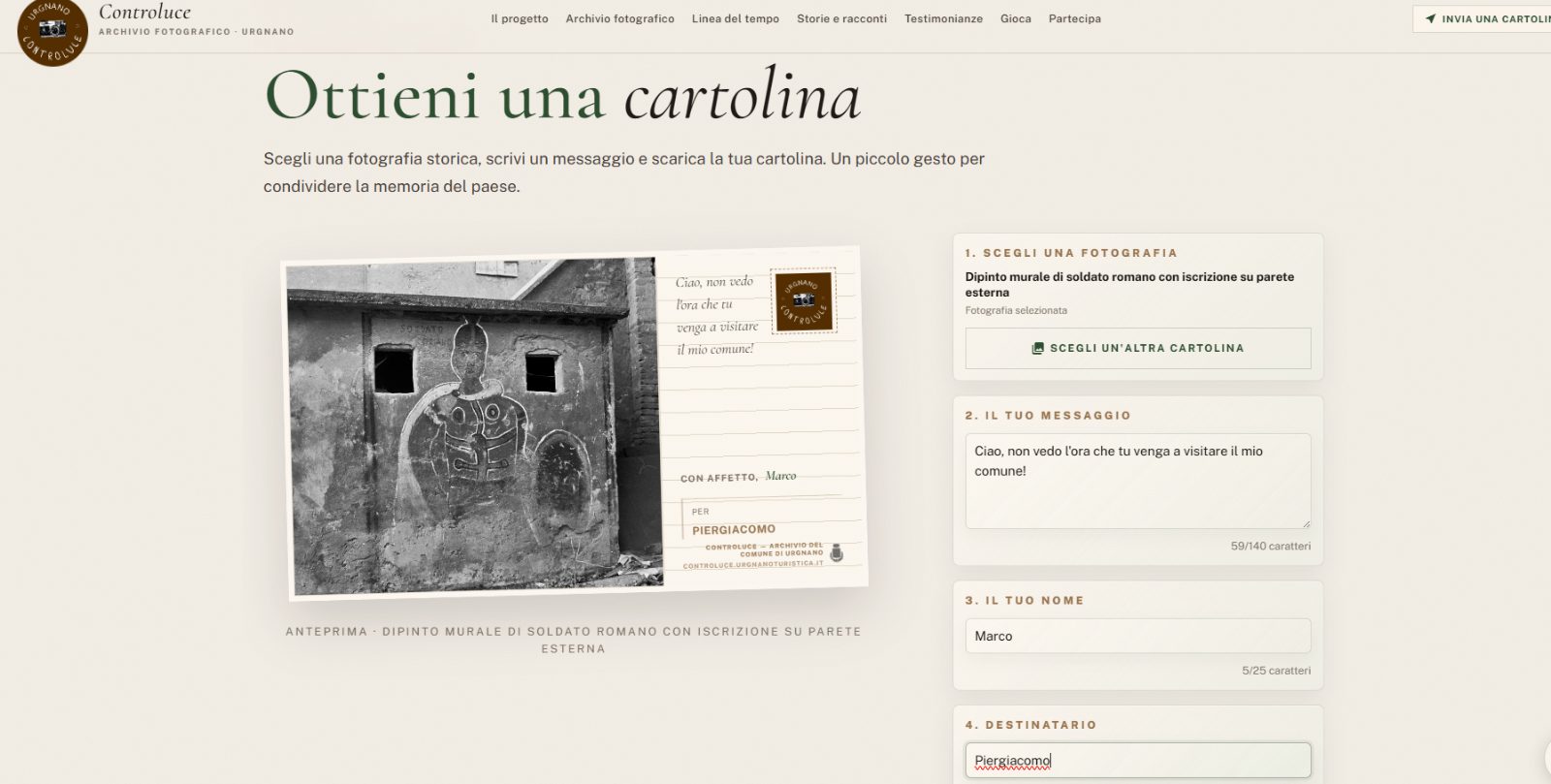 Anteprima cartolina digitale